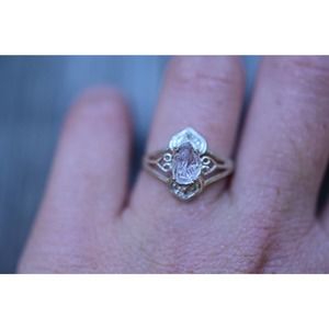 Engagement Ring, Raw Diamond Ring, Diamond Ring, uncut engagement ring